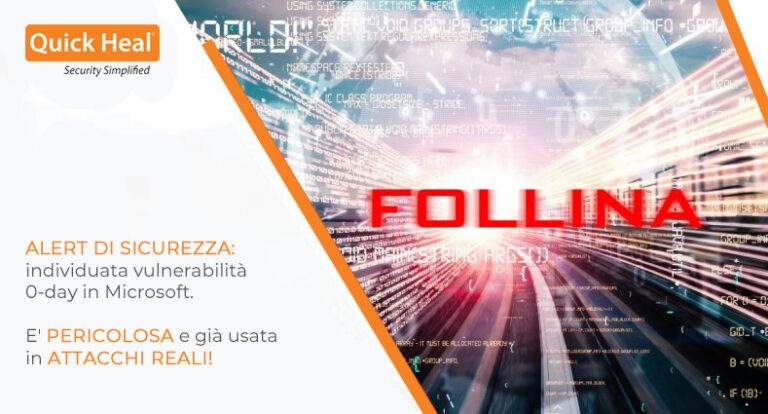 Scopri di più sull'articolo Alert di sicurezza: individuata vulnerabilità 0-day in Microsoft.
